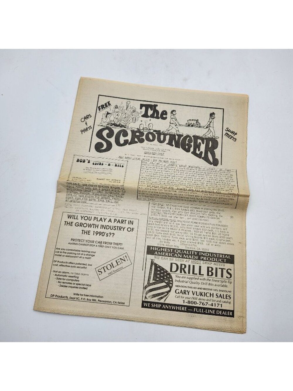 Vintage 1987 The Scrounger Swap Meet Newspaper Placerville California